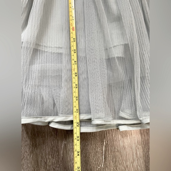 Solid Mint Green Color Elastic Skirt Midi A-line Skirt - Picture 5 of 8